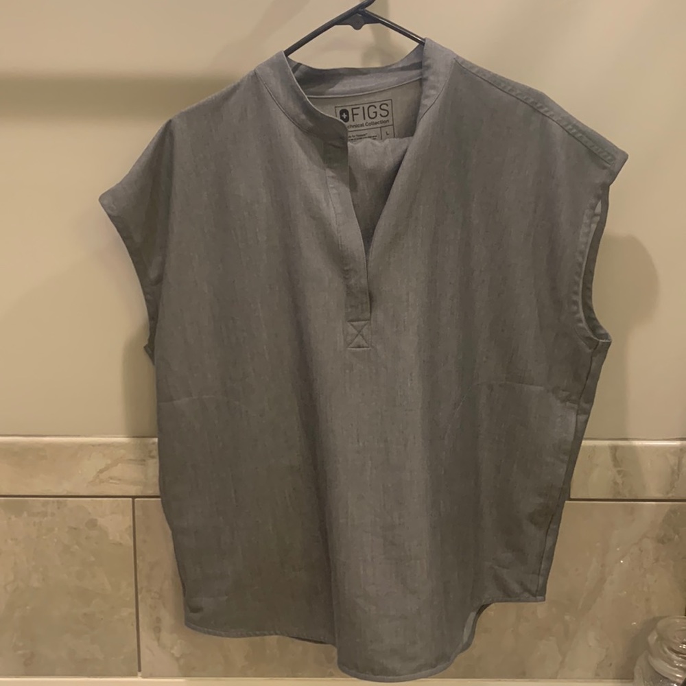 Figs Scrub Set - Graphite L Petite